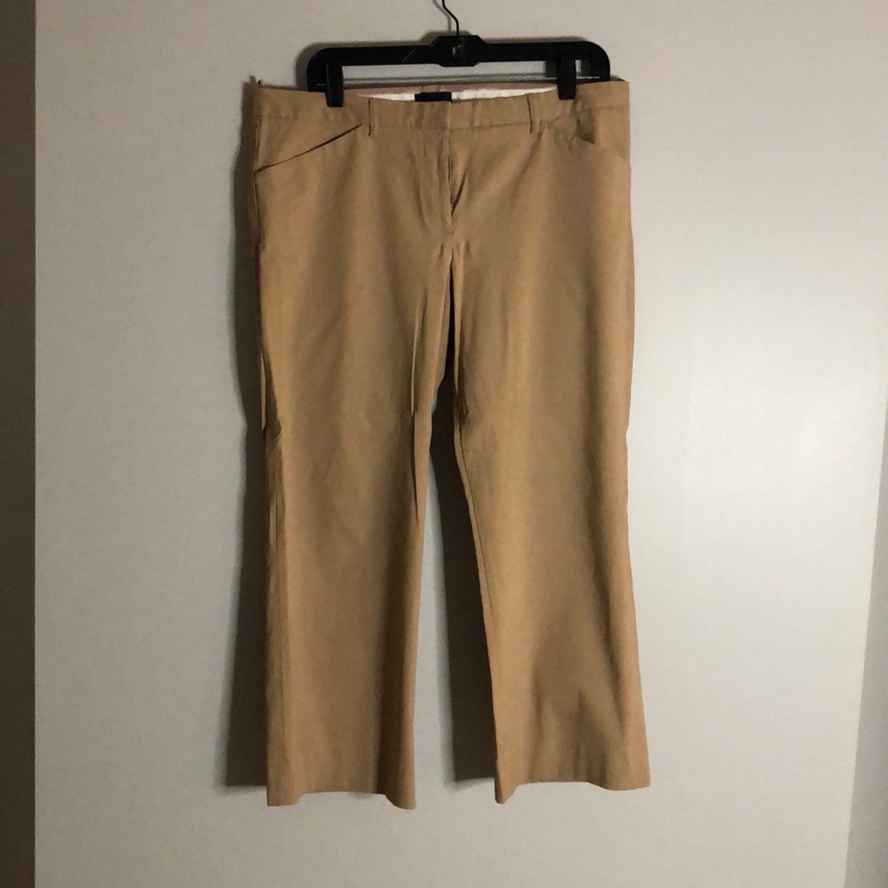 The Limited cropped tan trousers